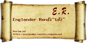 Englender Renátó névjegykártya